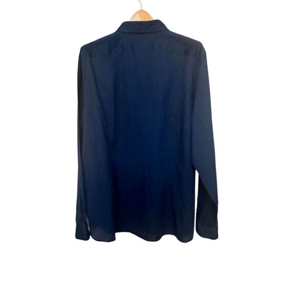 JOHN VARVATOS Shirt Mens XL Blue Long Sleeve Roll Up Button Down Cotton USA - Picture 2 of 8